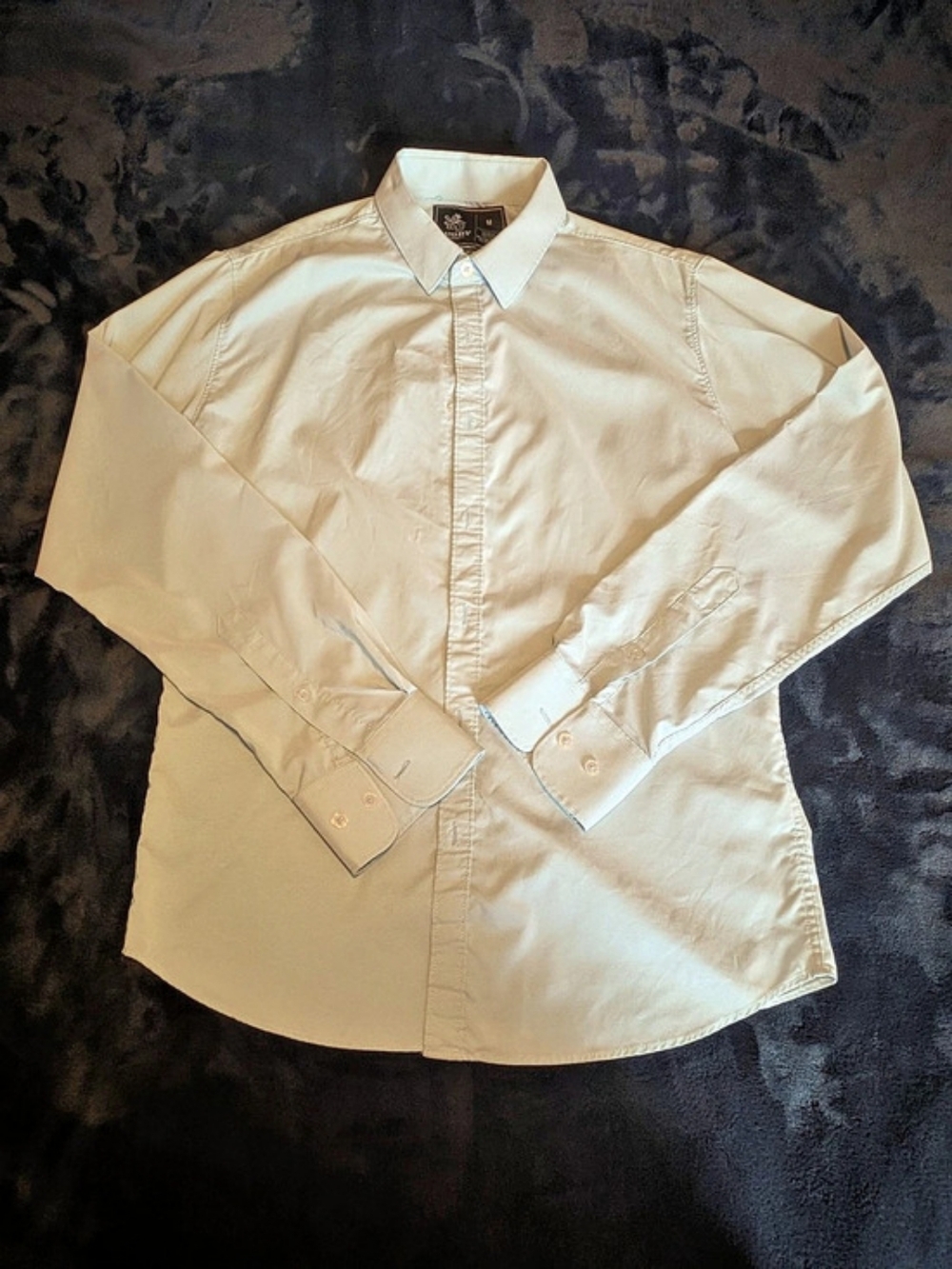 Rugby University Stretch Button Down Shirt in White Medium